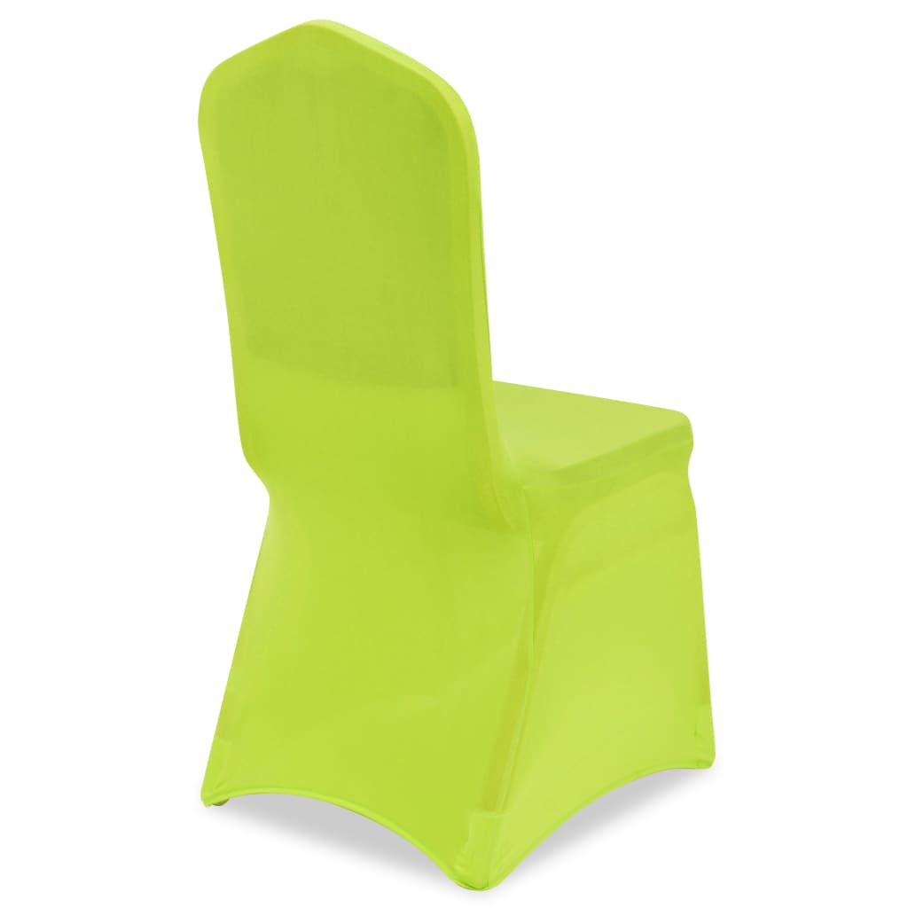 vidaXL Elastyczne pokrowce na krzesło zielone 4 szt.