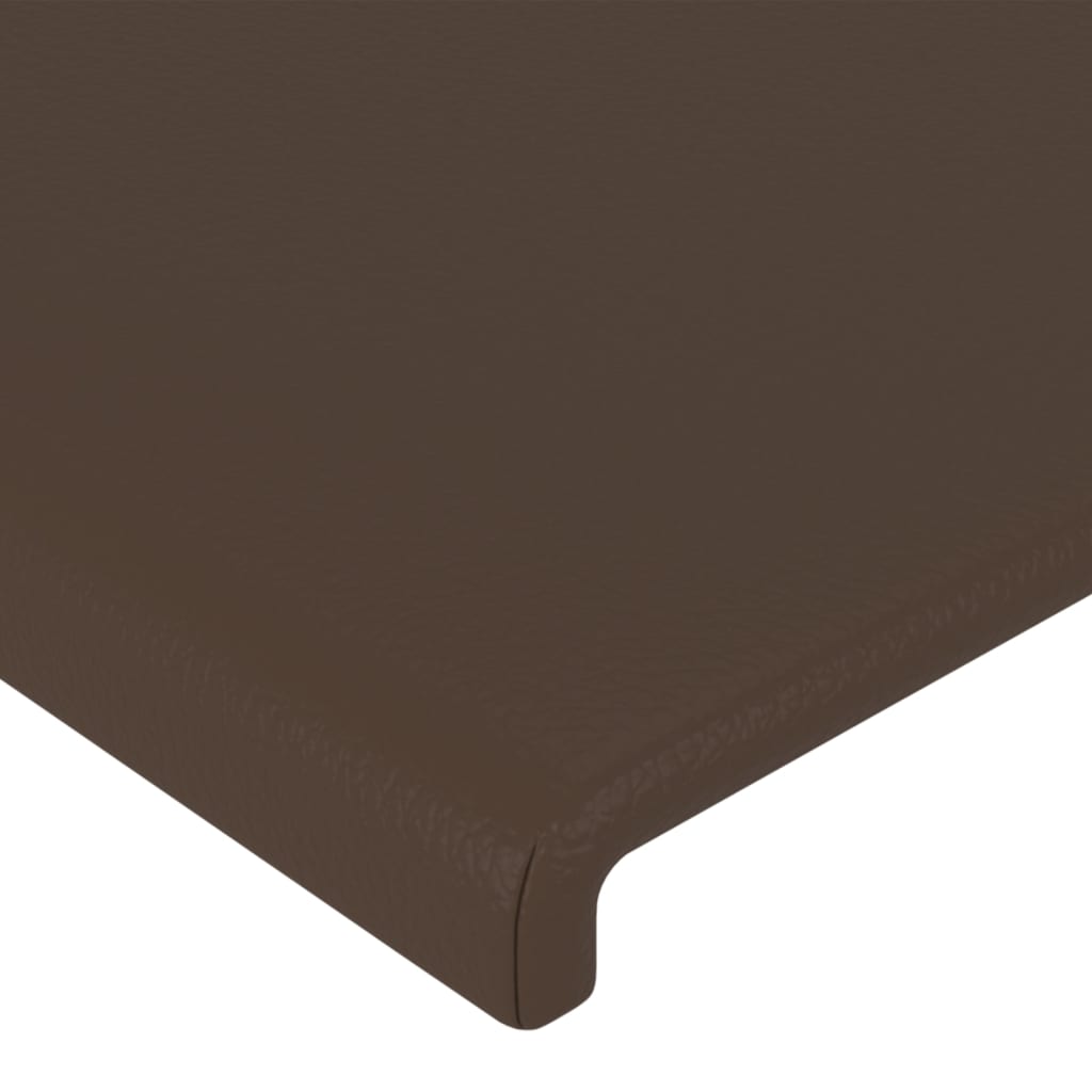 vidaXL Zagłówek do łóżka, brązowy, 90x5x78/88 cm, sztuczna skóra