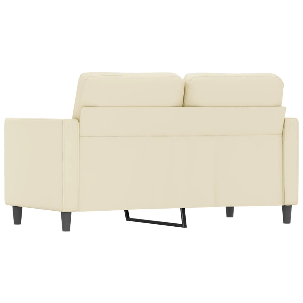 vidaXL 2-osobowa sofa, kremowy, 120 cm, sztuczna skóra