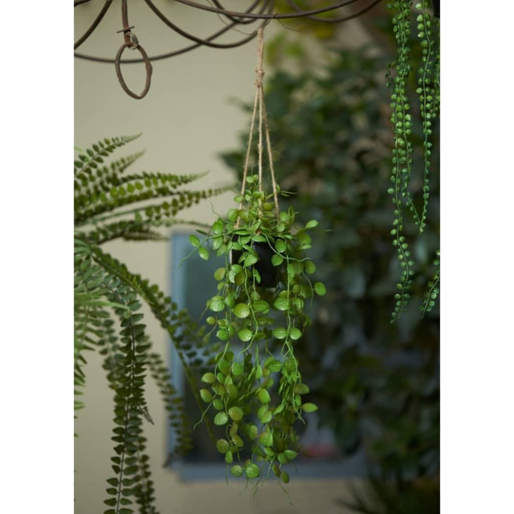 Emerald Sztuczna ceropegia woodii, zwisająca, 50 cm, w doniczce