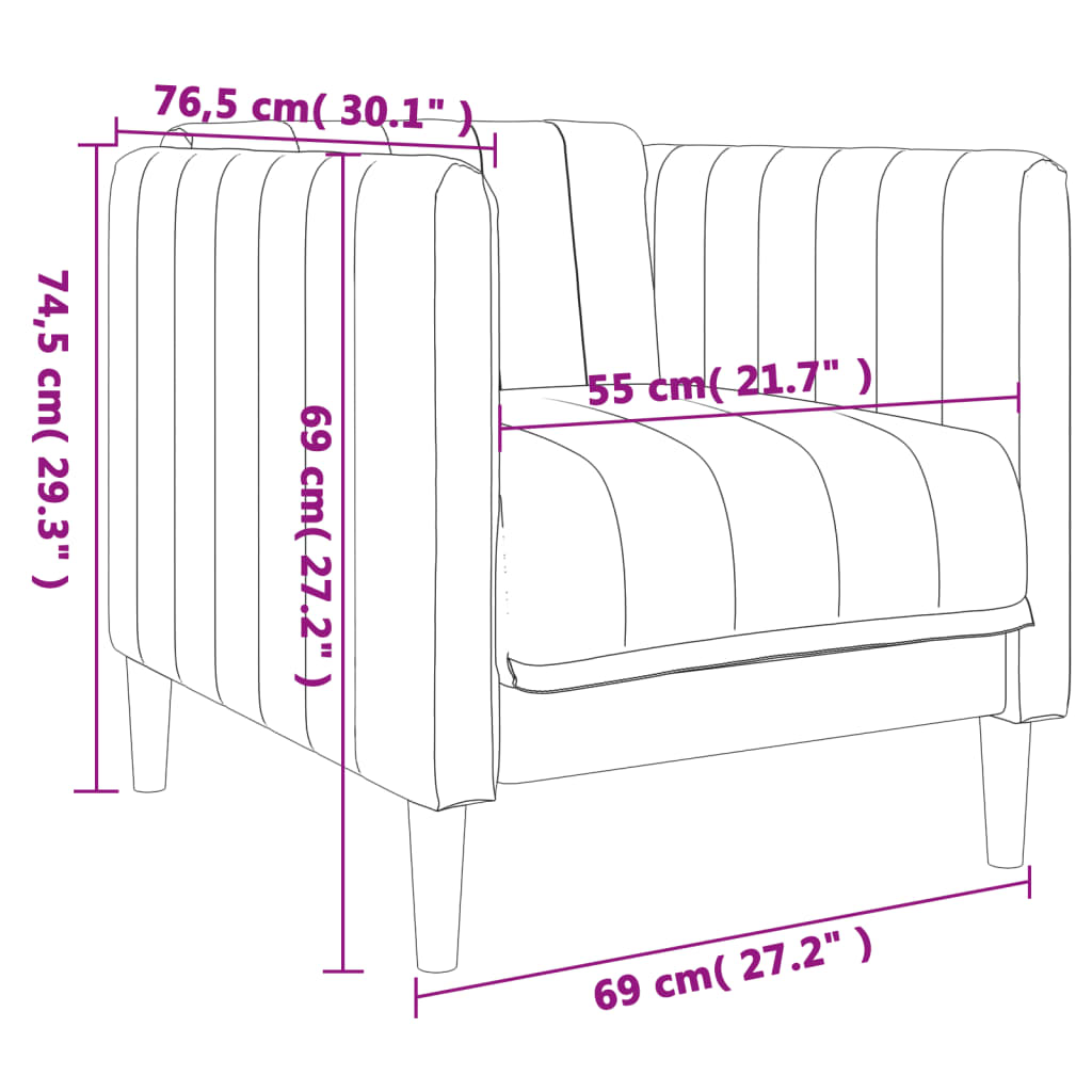 vidaXL Brązowy fotel, tapicerowany tkaniną