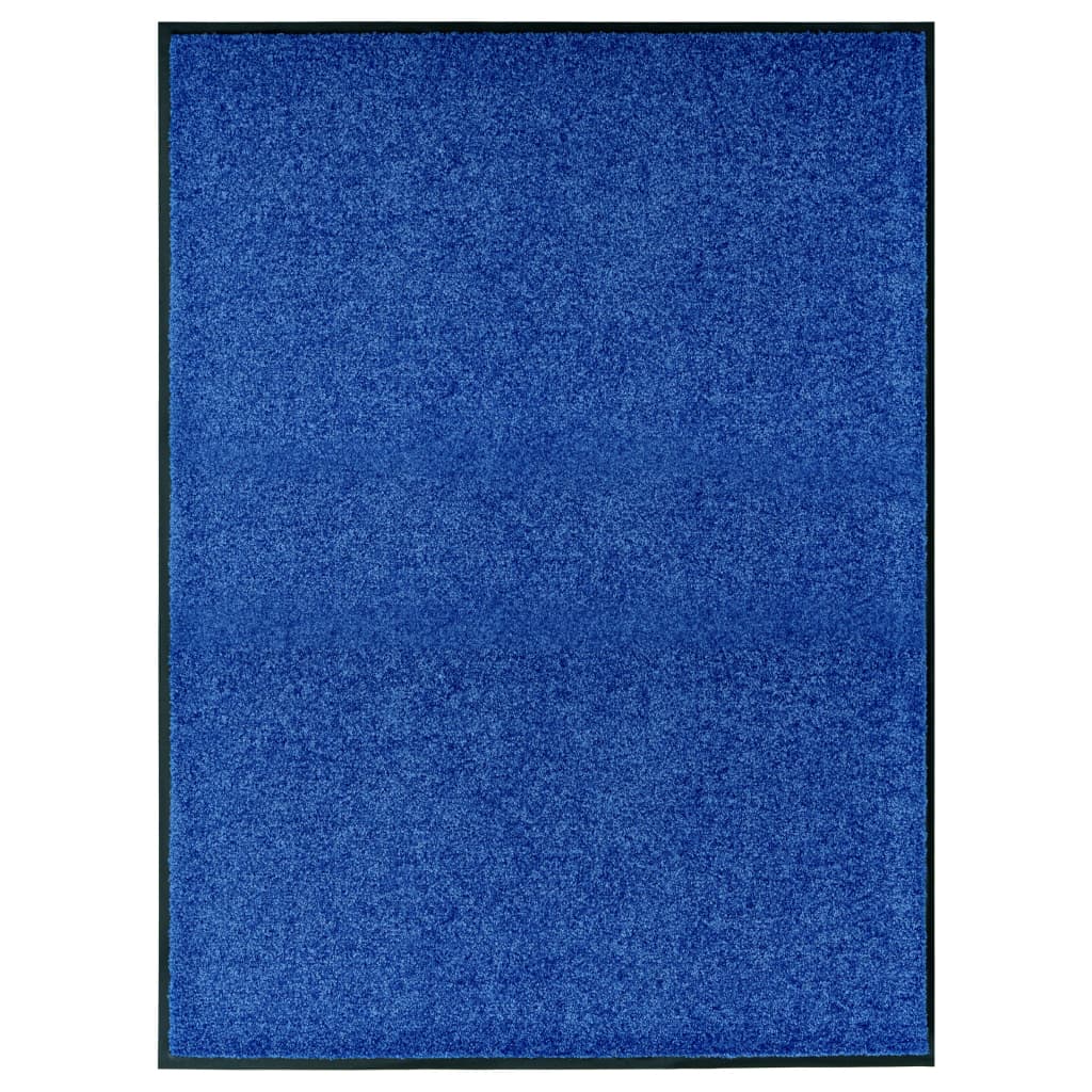vidaXL Wycieraczka z możliwością prania, niebieska, 90 x 120 cm