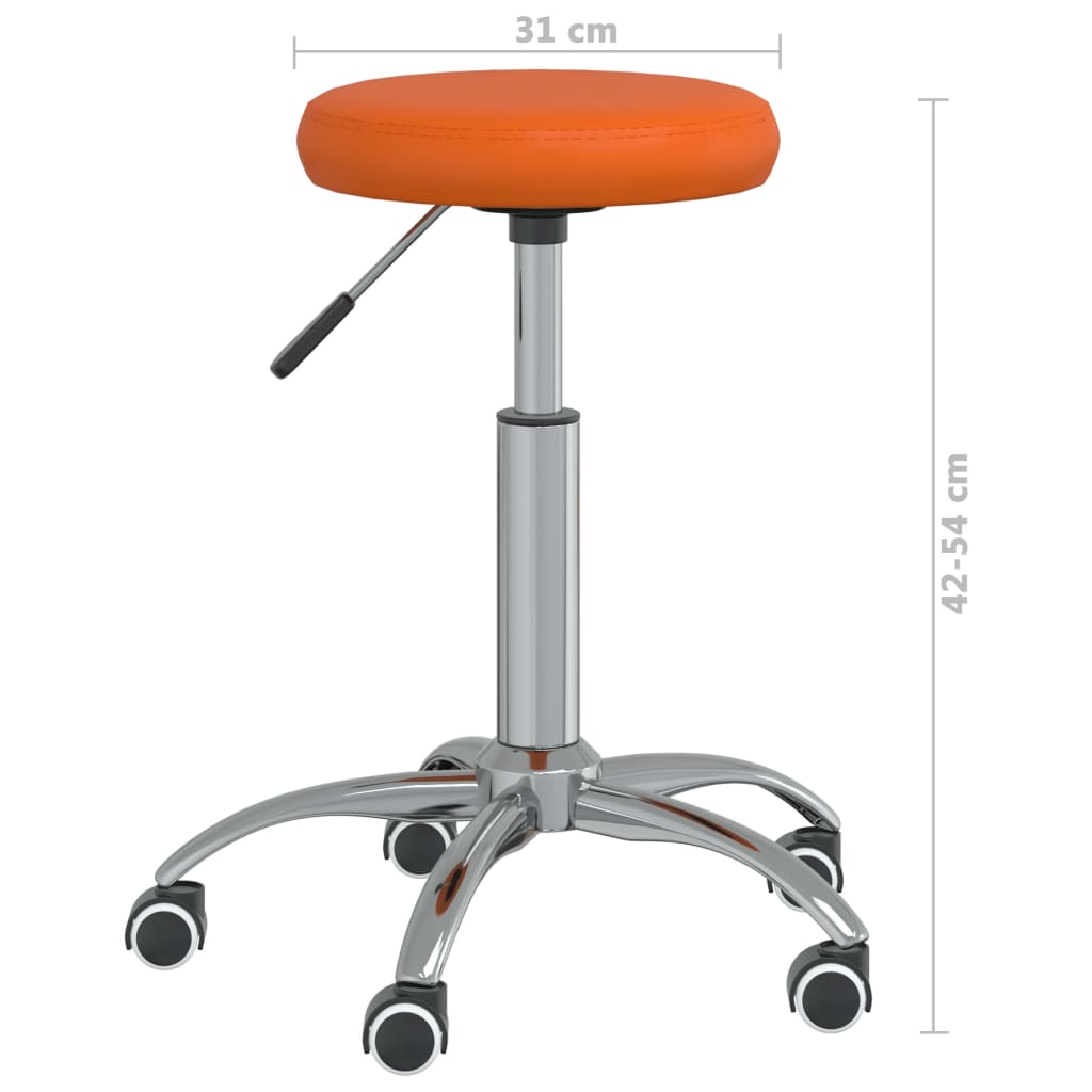 vidaXL Krzesła stołowe, 2 szt., pomarańczowe, sztuczna skóra