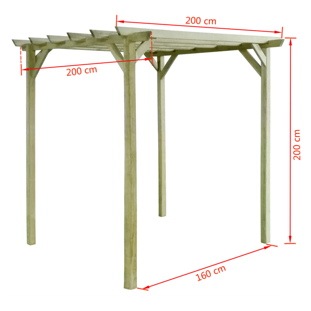 Drewniana altanka / pergola 200 x 200 x 200 cm