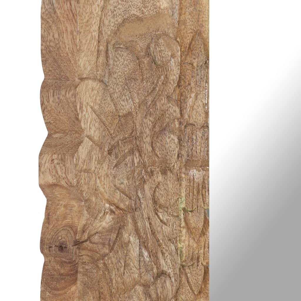 vidaXL Lustro w ramie z litego drewna mango, 50 x 50 cm