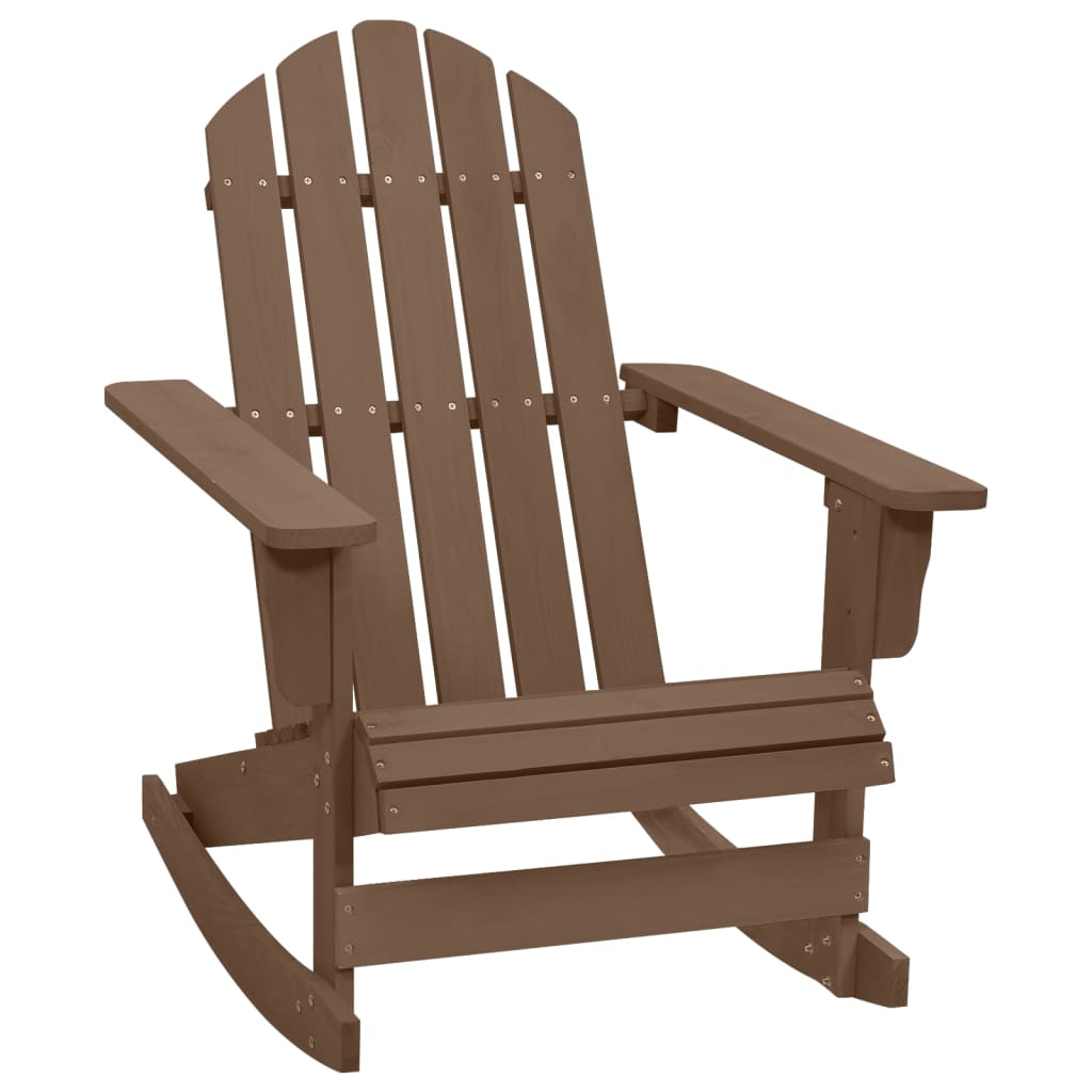 vidaXL Ogrodowy fotel bujany, drewniany, brązowy