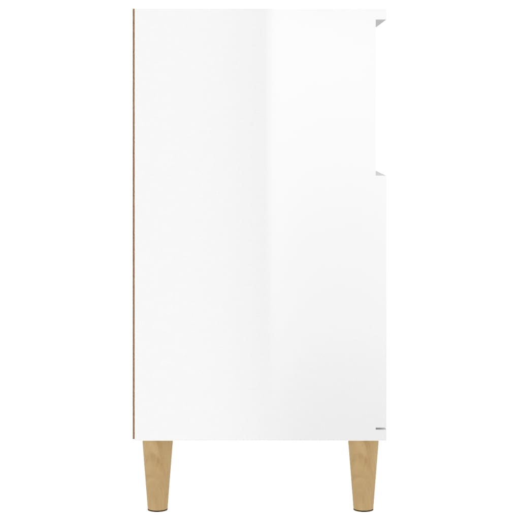 vidaXL Komoda, biała z połyskiem, 60x35x70 cm, materiał drewnopochodny