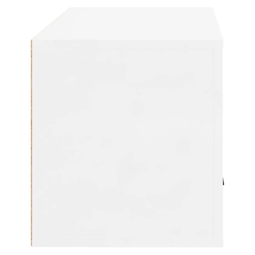 vidaXL Ścienna szafka na buty, biała z połyskiem, 70x35x38 cm