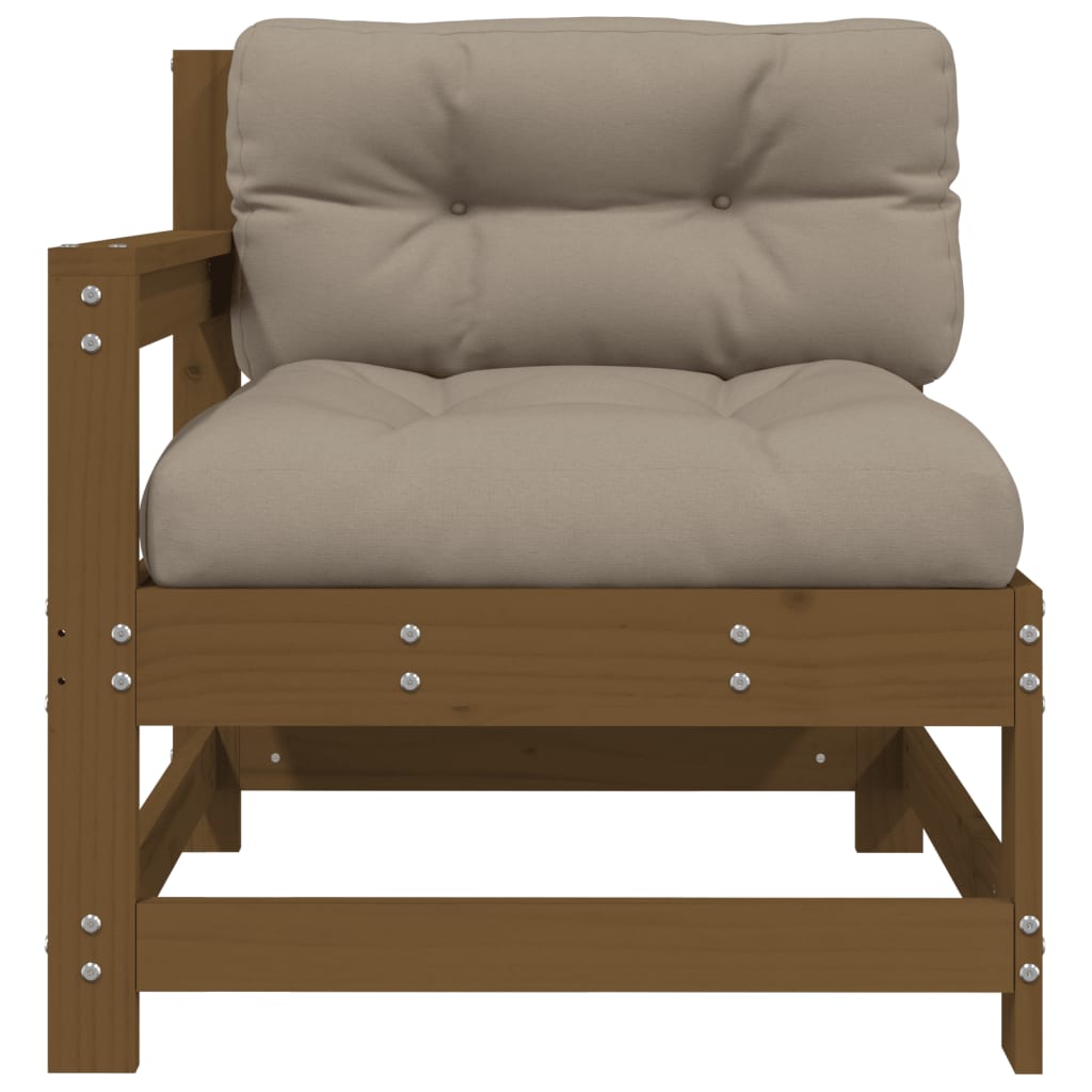 vidaXL Fotele ogrodowe z poduszkami, 2 szt., miodowe, drewno sosnowe