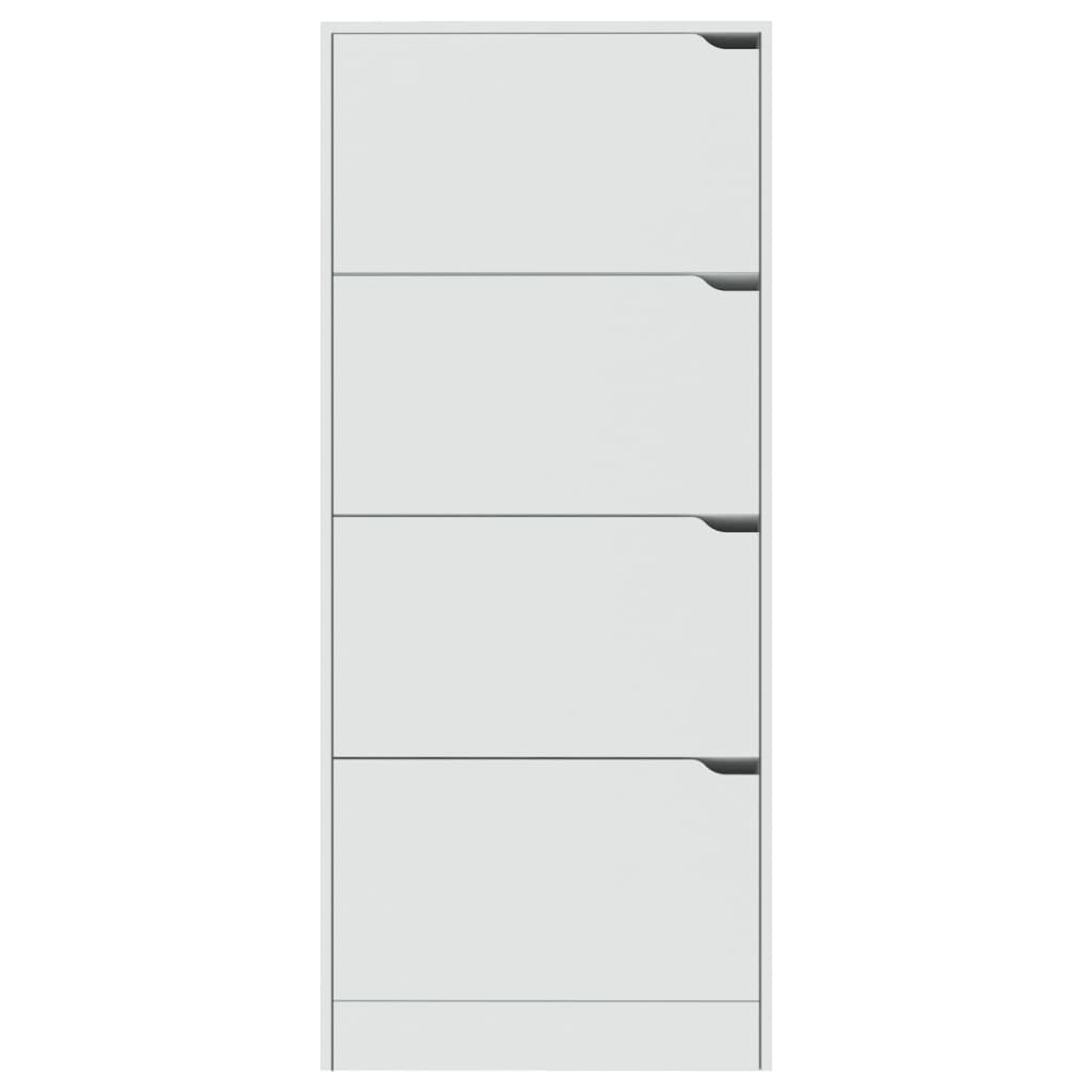 vidaXL Szafka na buty z 4 półkami, biała, 59x24x136 cm, płyta wiórowa