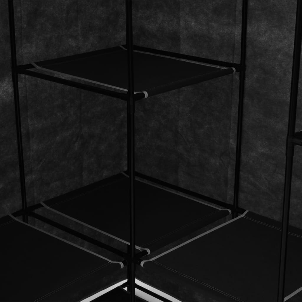 vidaXL Szafa narożna, czarna, 130 x 87 x 169 cm
