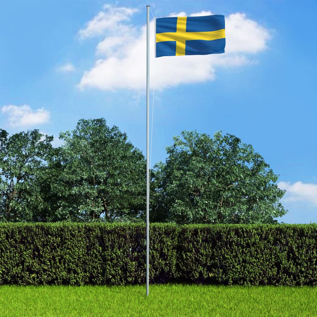 vidaXL Flaga Szwecji, 90x150 cm