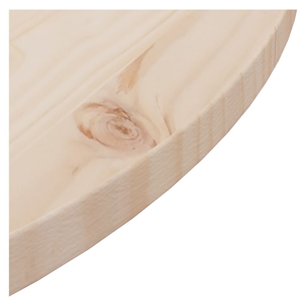 vidaXL Blat stołu, Ø70x2,5 cm, lite drewno sosnowe