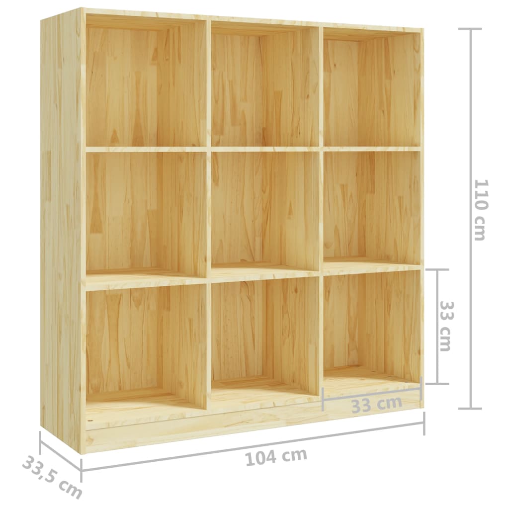 vidaXL Regał na książki/przegroda 104x33,5x110 cm, lite drewno sosnowe
