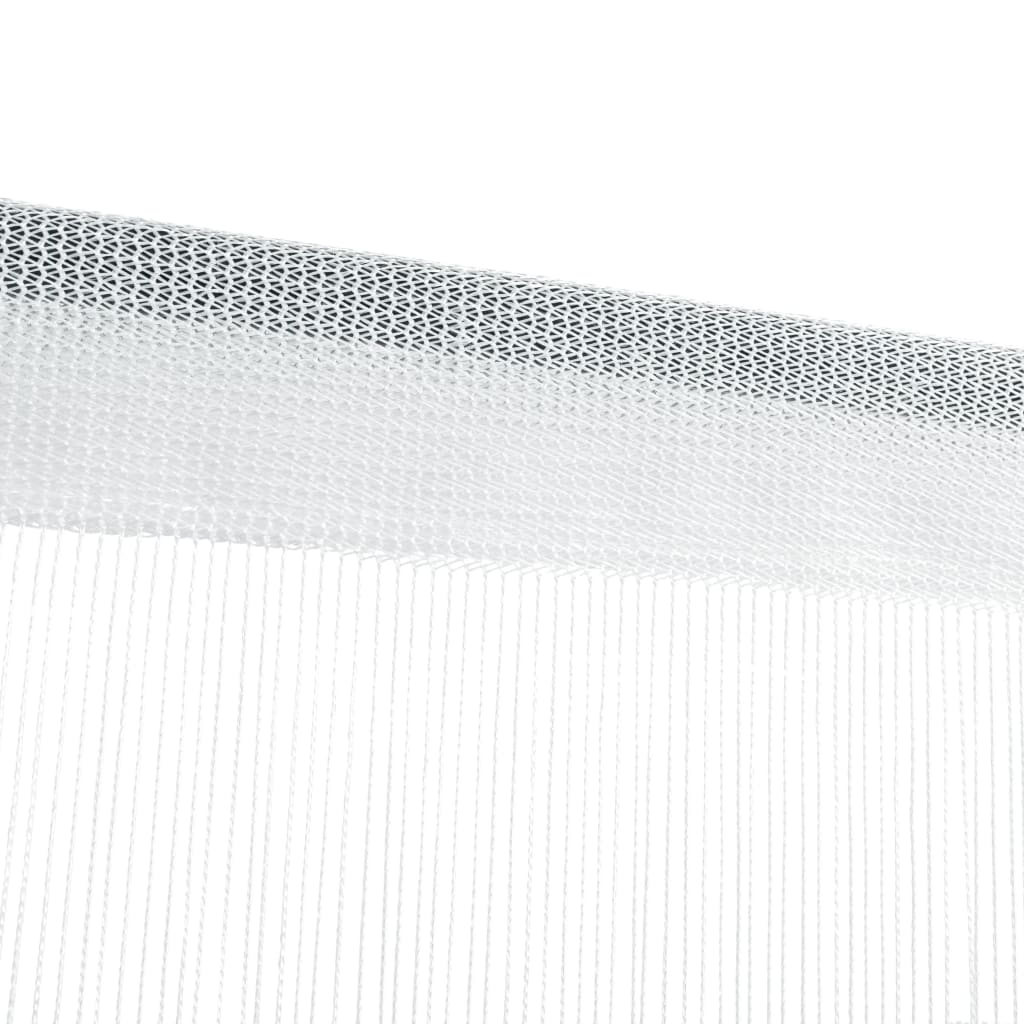 vidaXL Zasłony sznurkowe, 2 sztuki, 100 x 250 cm, białe
