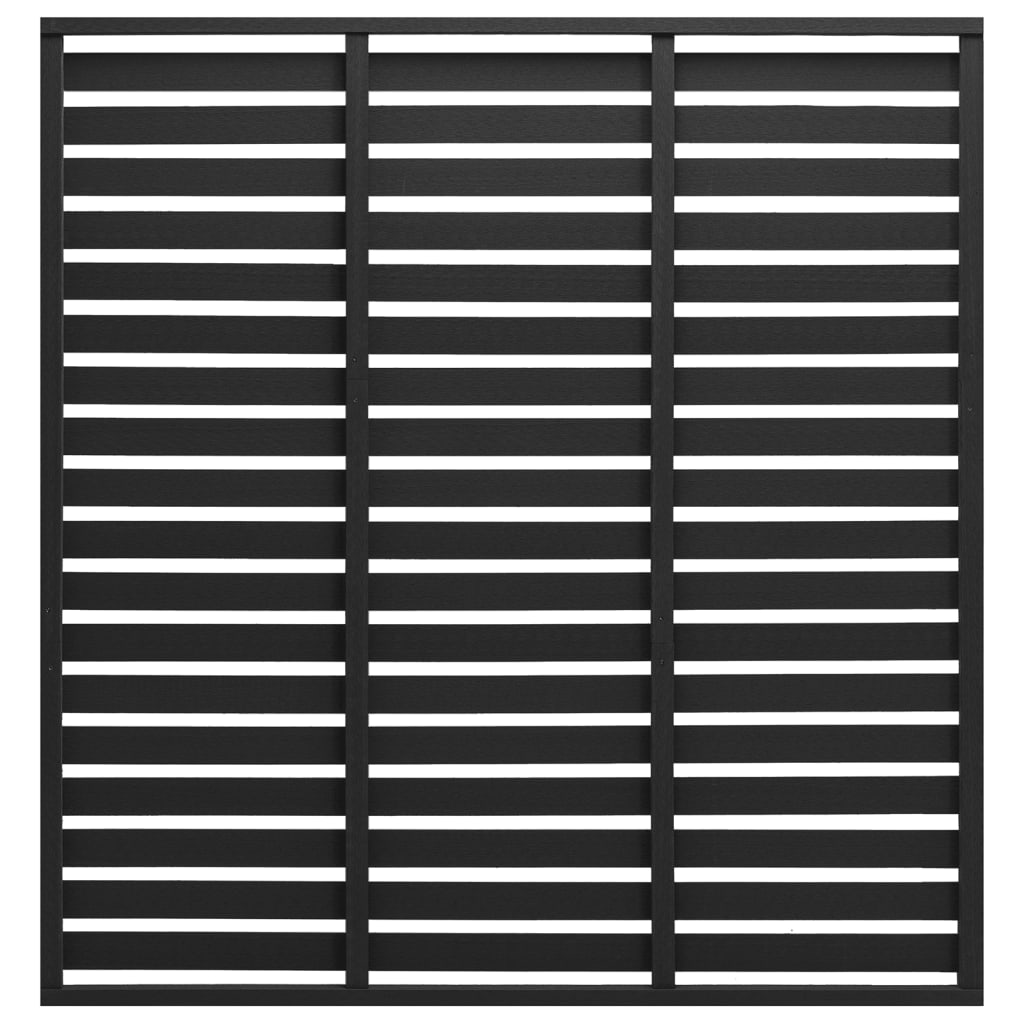 vidaXL Panel ogrodzeniowy z WPC, 180x180 cm, czarny