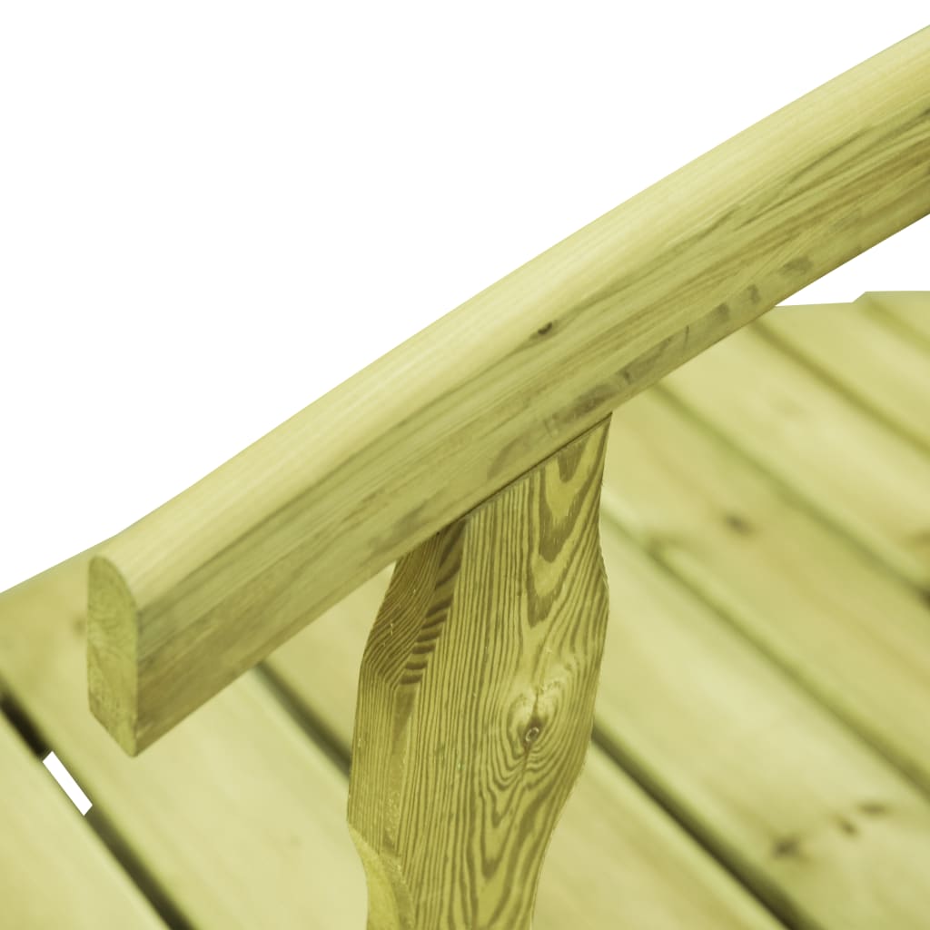 vidaXL Mostek ogrodowy, 170x74x105 cm, impregnowane drewno sosnowe
