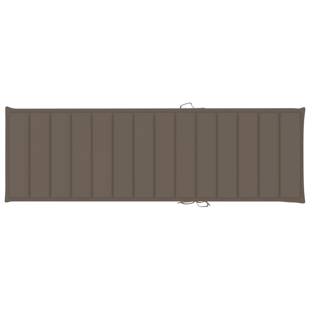 vidaXL Leżak z poduszką w kolorze taupe, impregnowane drewno sosnowe