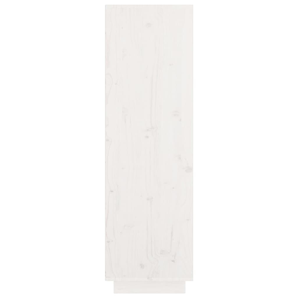 vidaXL Wysoka szafka, biała, 74x35x117 cm, lite drewno sosnowe