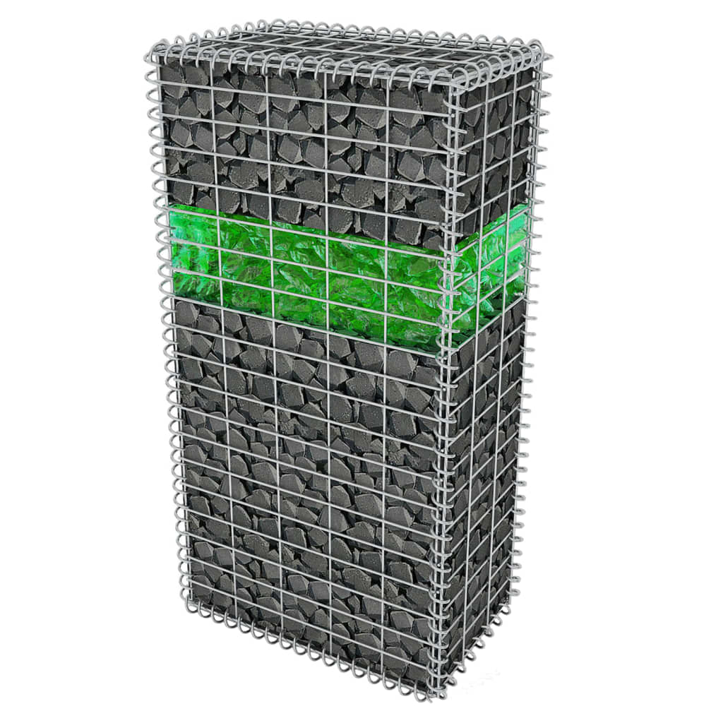 vidaXL Kamienie gabionowe 60-120 mm, 25 kg, zielone szkło