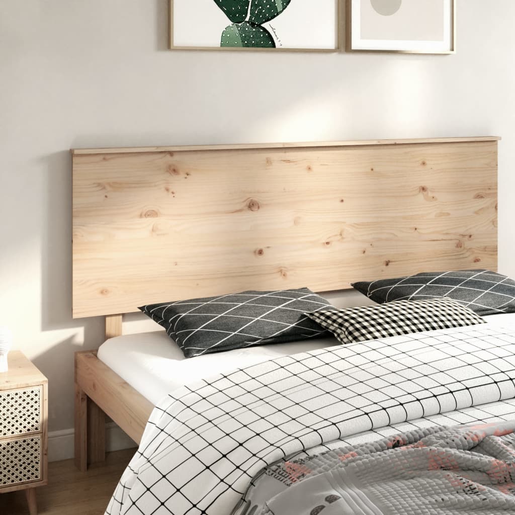 vidaXL Wezgłowie łóżka, 184x6x82,5 cm, lite drewno sosnowe