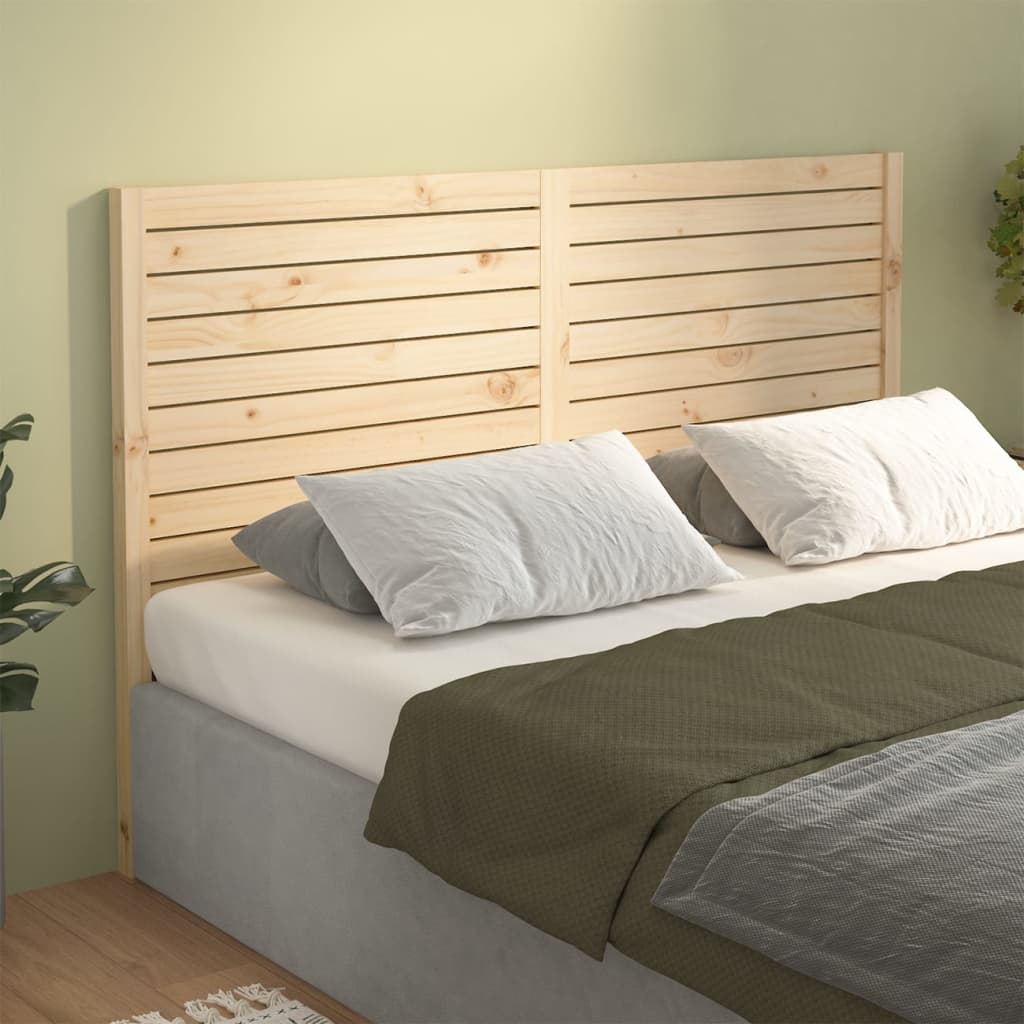 vidaXL Wezgłowie łóżka, 141x4x100 cm, lite drewno sosnowe