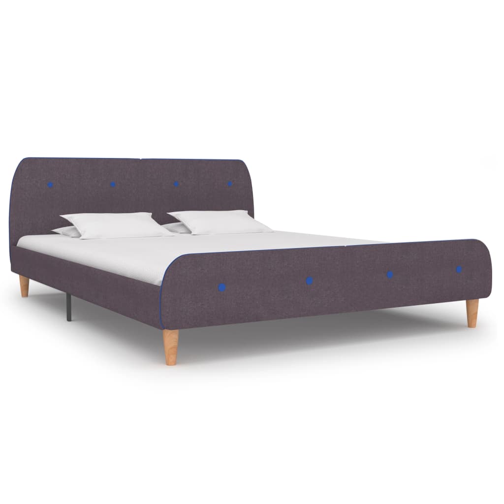 vidaXL Rama łóżka, kolor taupe, tapicerowana tkaniną, 160 x 200 cm