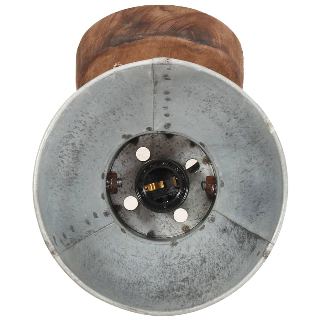 vidaXL Industrialne lampy ścienne/sufitowe 2 szt. srebrne 20x25 cm E27