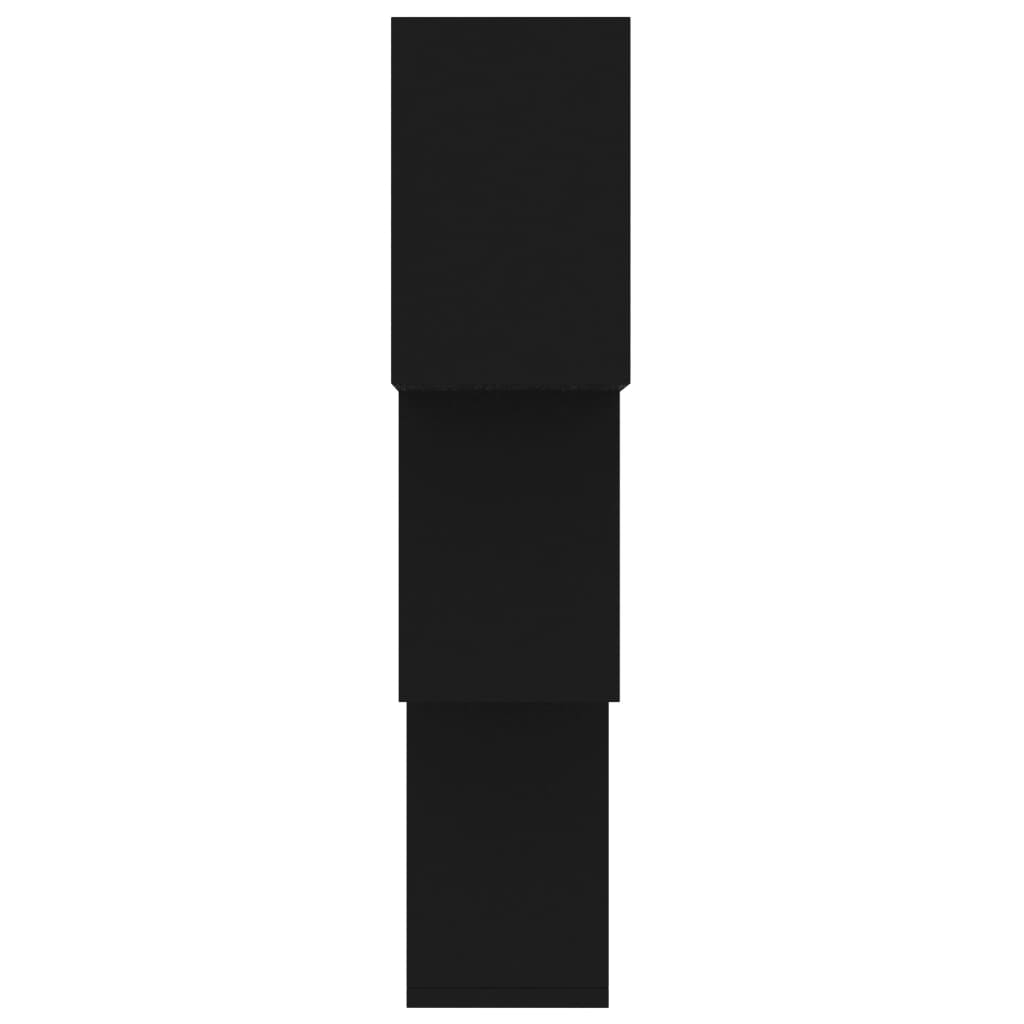 vidaXL Półki ścienne kostki, czarne, 68x15x68 cm, płyta wiórowa