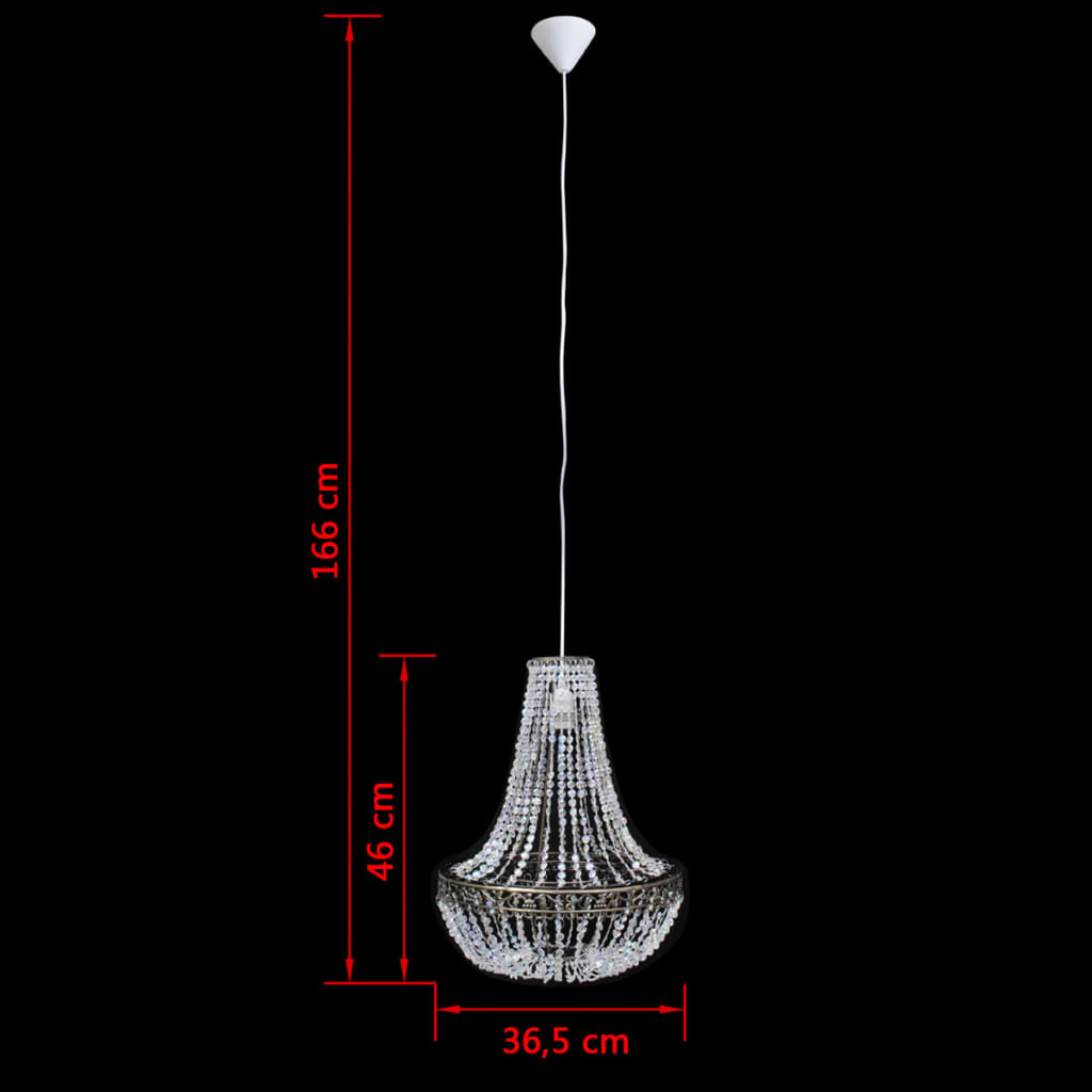 vidaXL Kryształowa lampa wisząca, 36,5 x 46 cm
