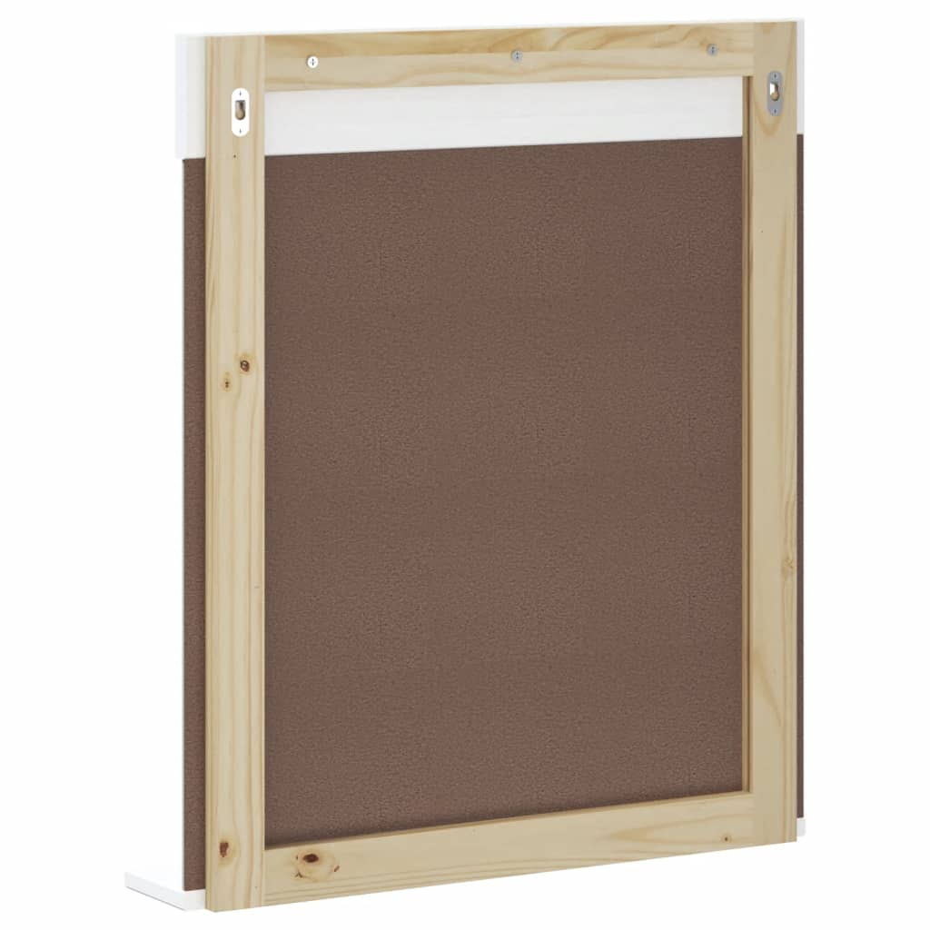 vidaXL Lustro łazienkowe z półką BERG, białe, 60x12x70 cm, drewno
