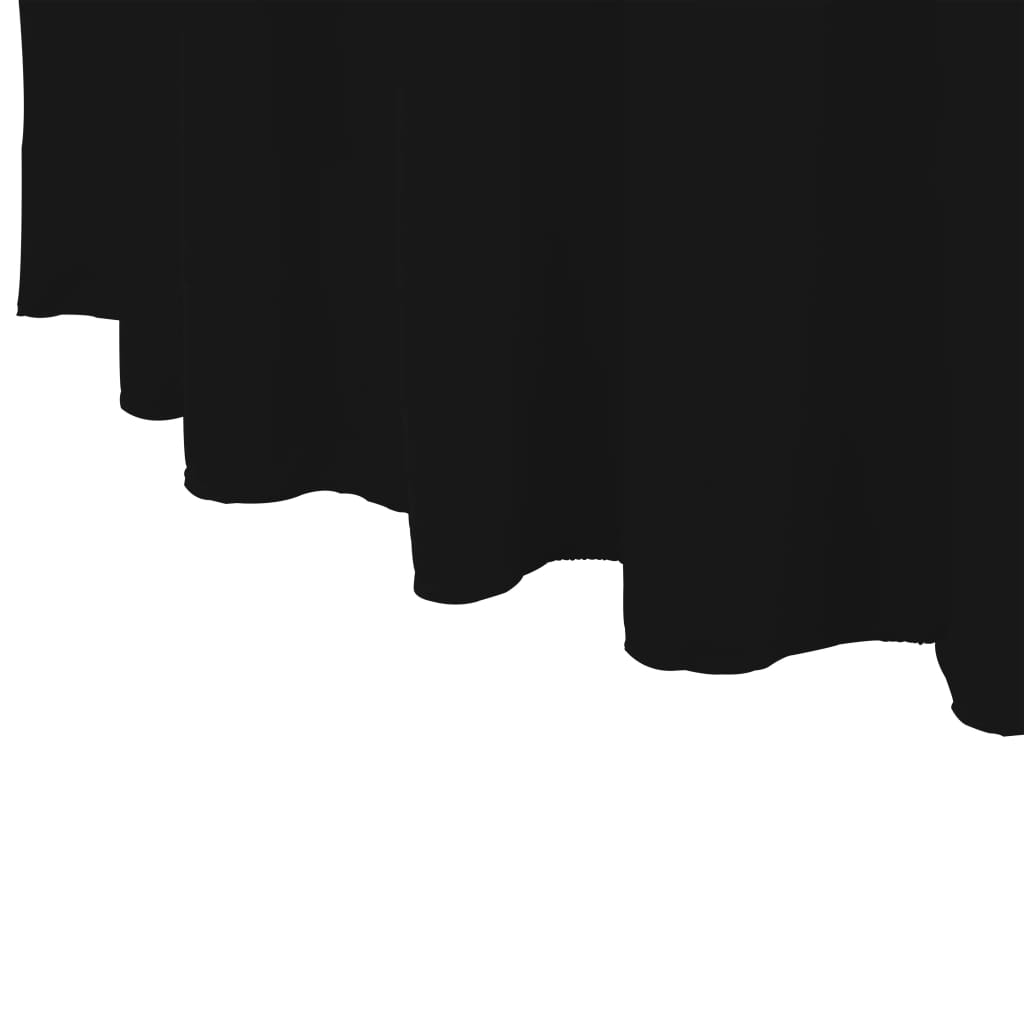 vidaXL Elastyczne obrusy z falbaną, 2 szt., 180 x 74 cm, czarne