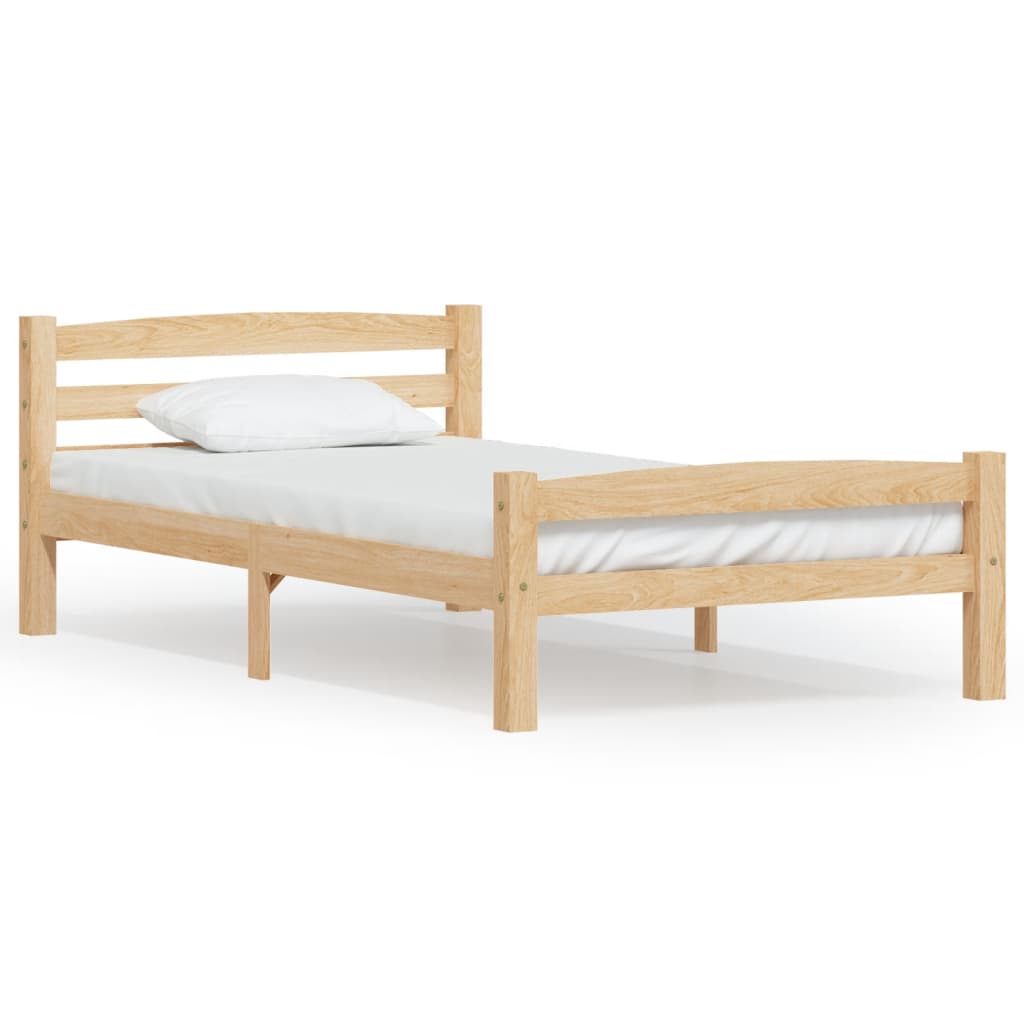vidaXL Rama łóżka z litego drewna sosnowego, 100 x 200 cm