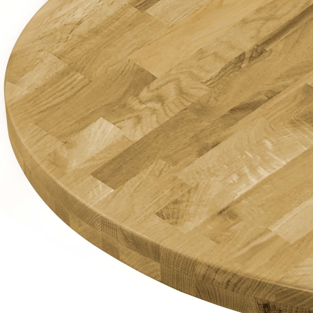 vidaXL Okrągły blat do stolika z litego drewna dębowego, 44 mm, 500 mm