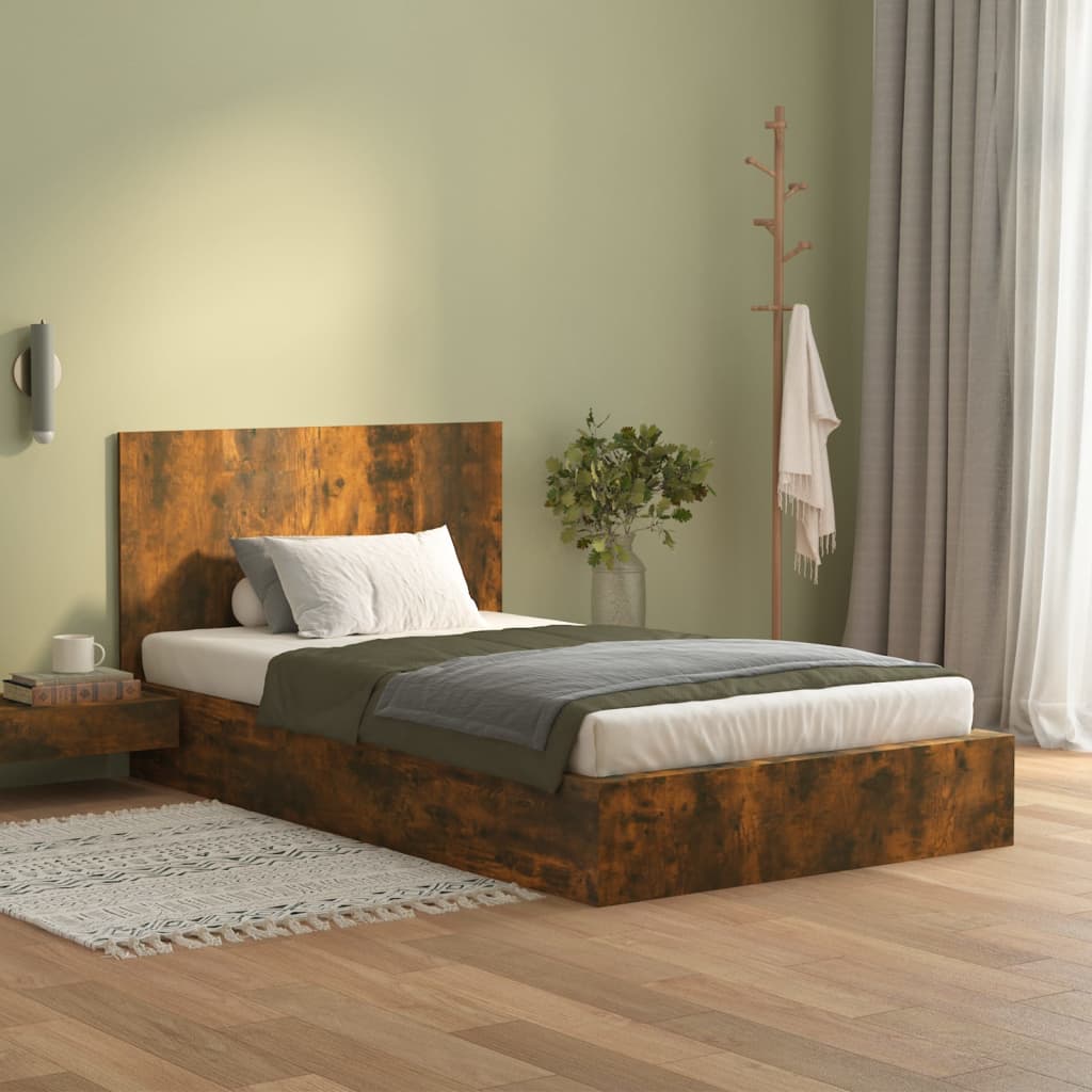 vidaXL Wezgłowie łóżka, przydymiony dąb, 120x1,5x80 cm
