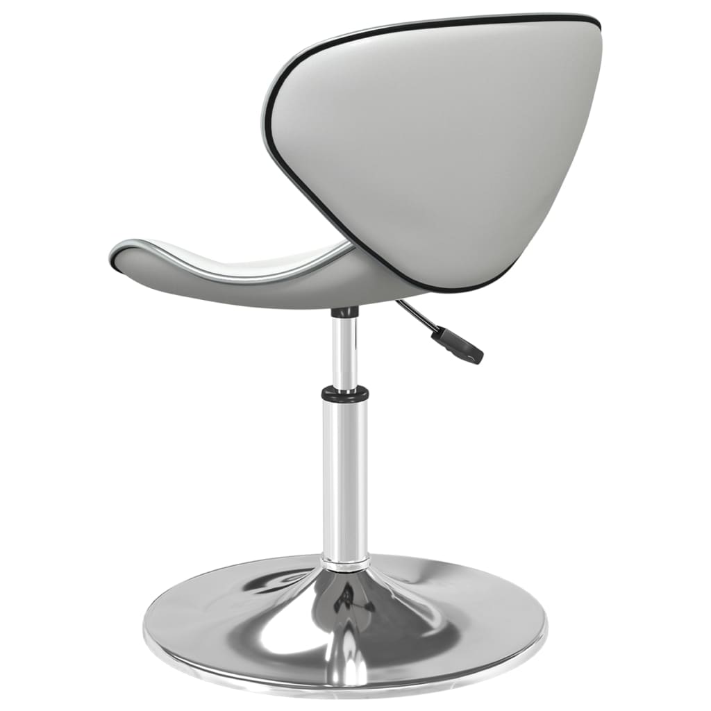 vidaXL Krzesło stołowe, białe, obite sztuczną skórą