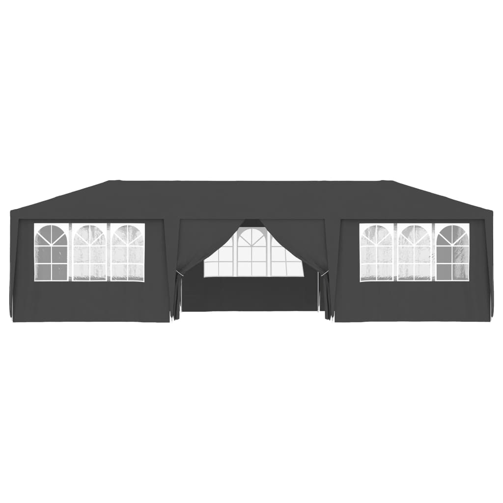 vidaXL Namiot imprezowy ze ściankami, 4x9 m, antracytowy, 90 g/m²