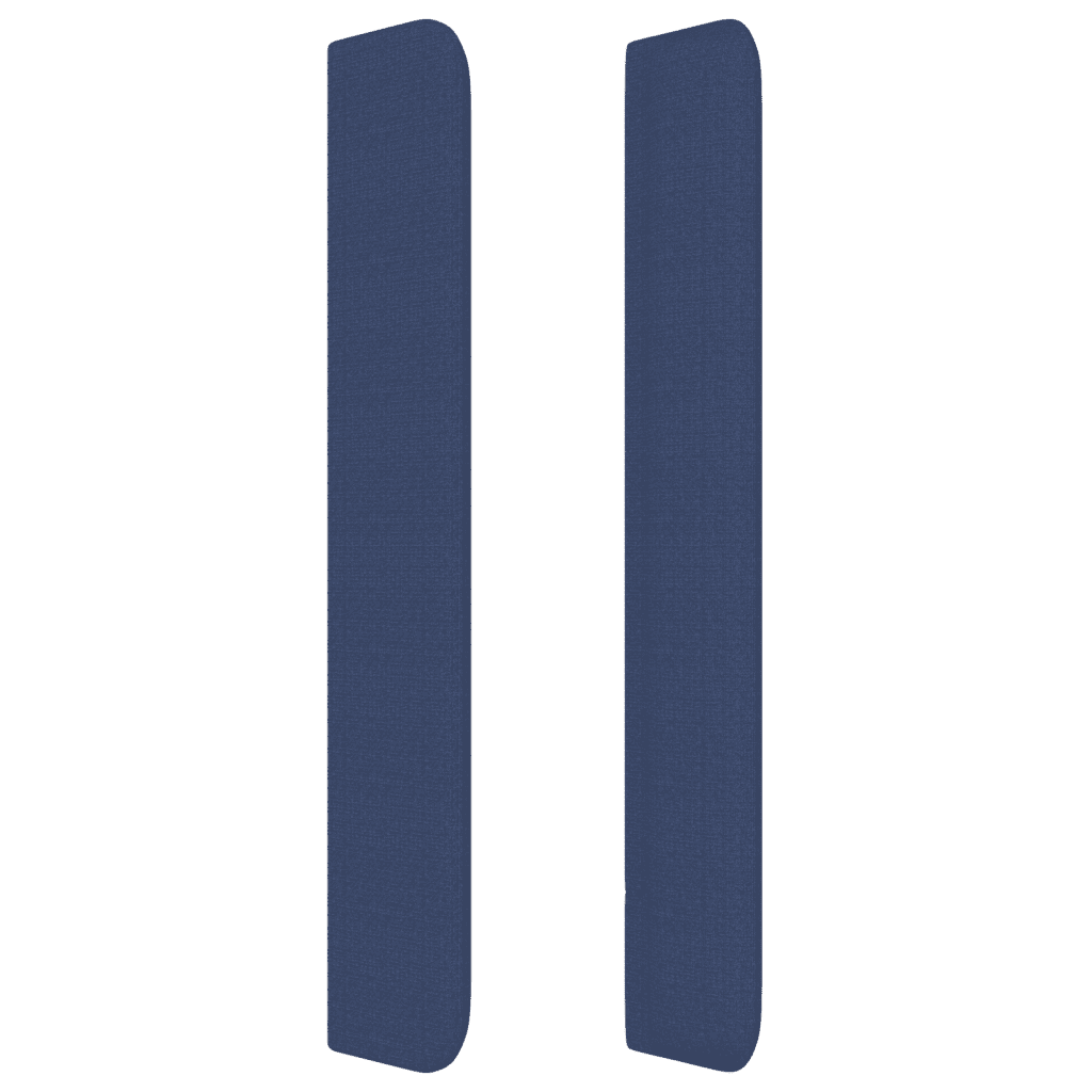 vidaXL Łóżko kontynentalne z materacem, niebieskie, tkanina, 90x200 cm