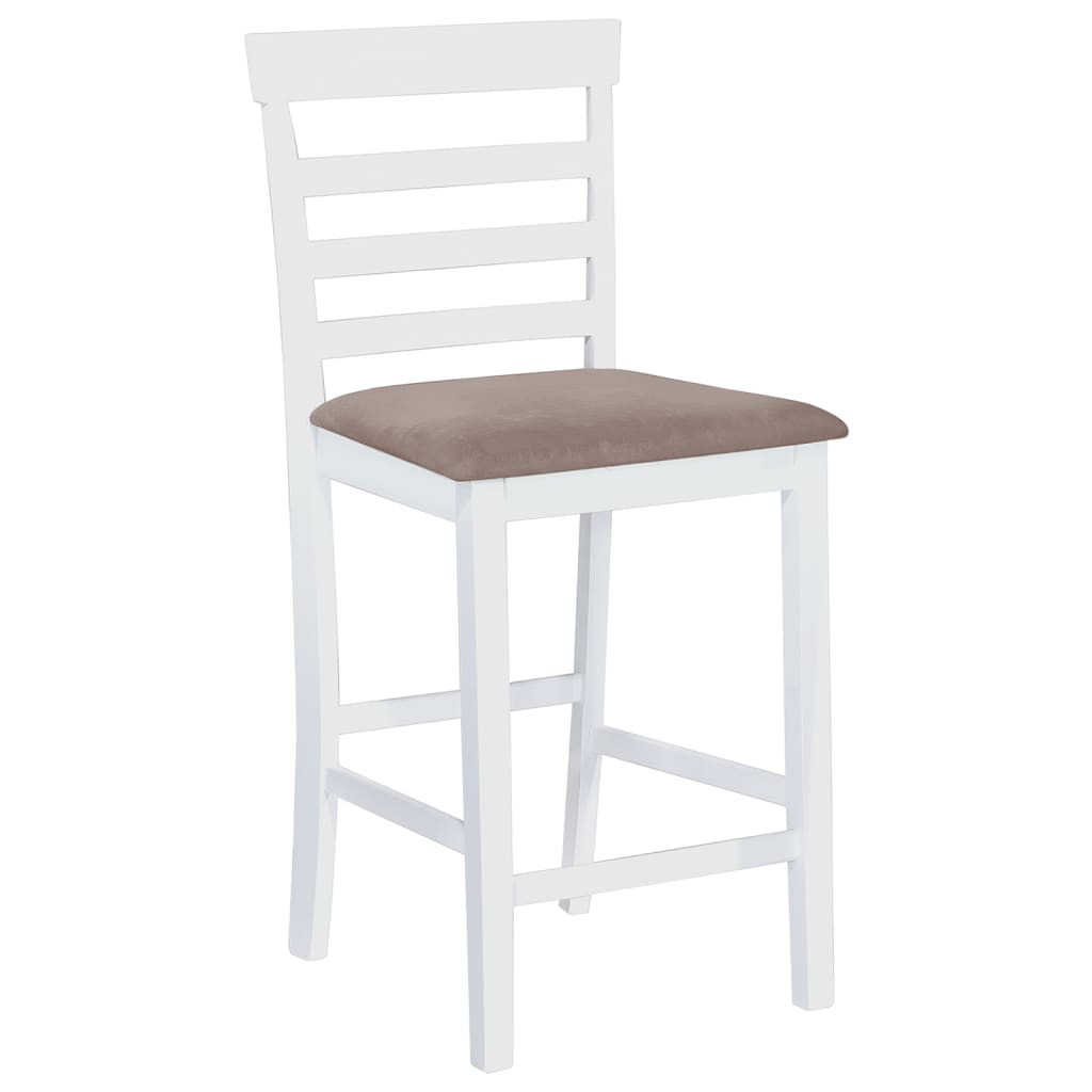 vidaXL Krzesła barowe, 2 szt., białe, tkanina