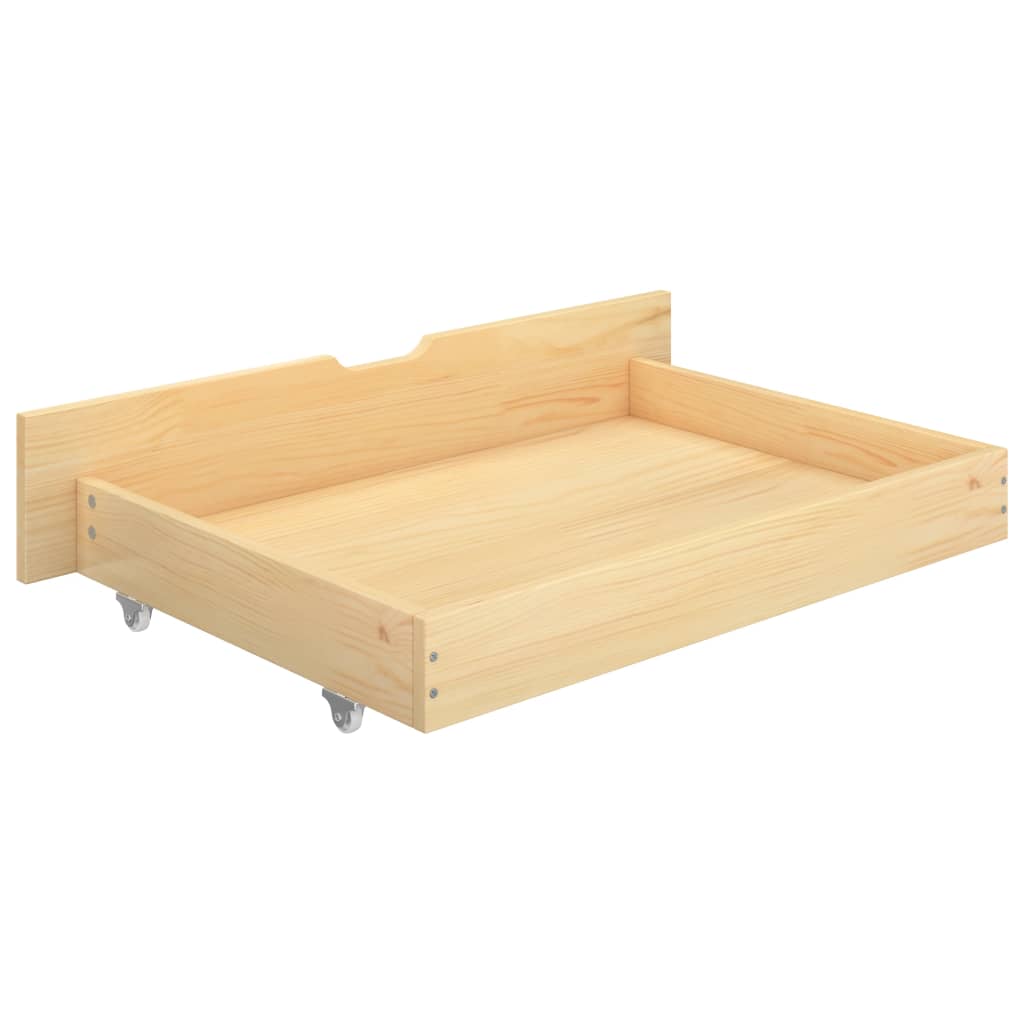 vidaXL Rama łóżka z 2 szufladami, lite drewno sosnowe, 160 x 200 cm