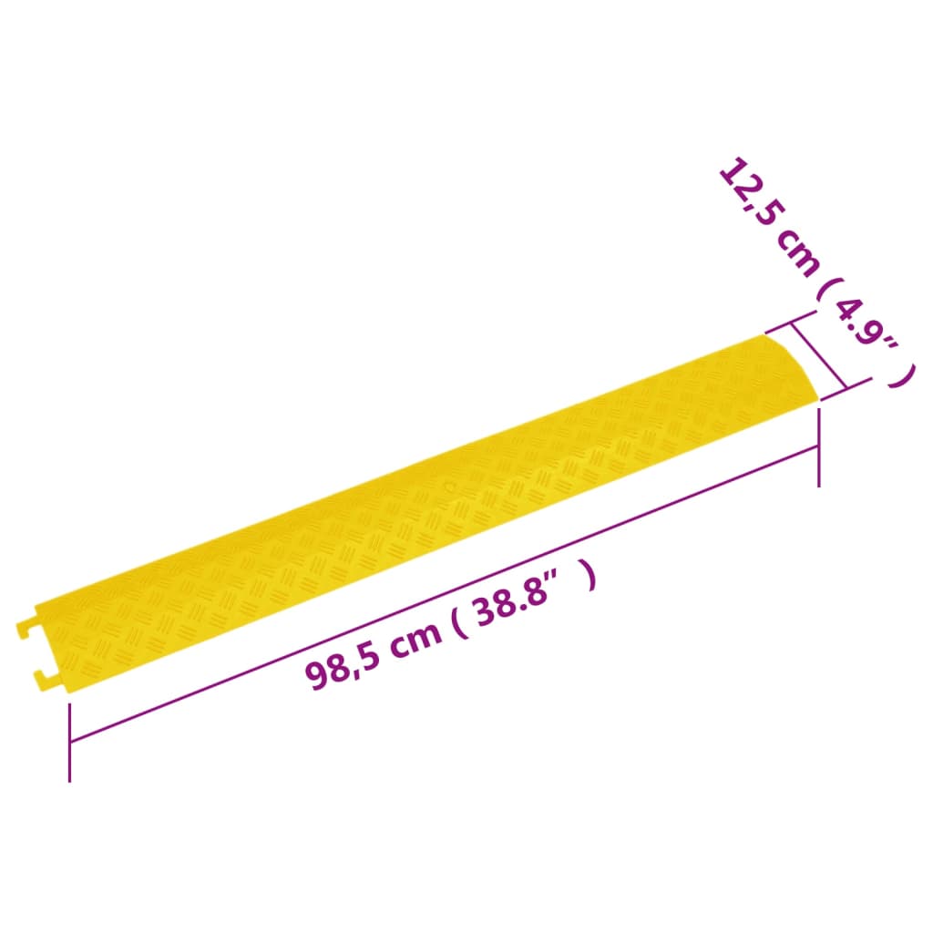 vidaXL Najazdy kablowe, 4 szt., 98,5 cm, żółte