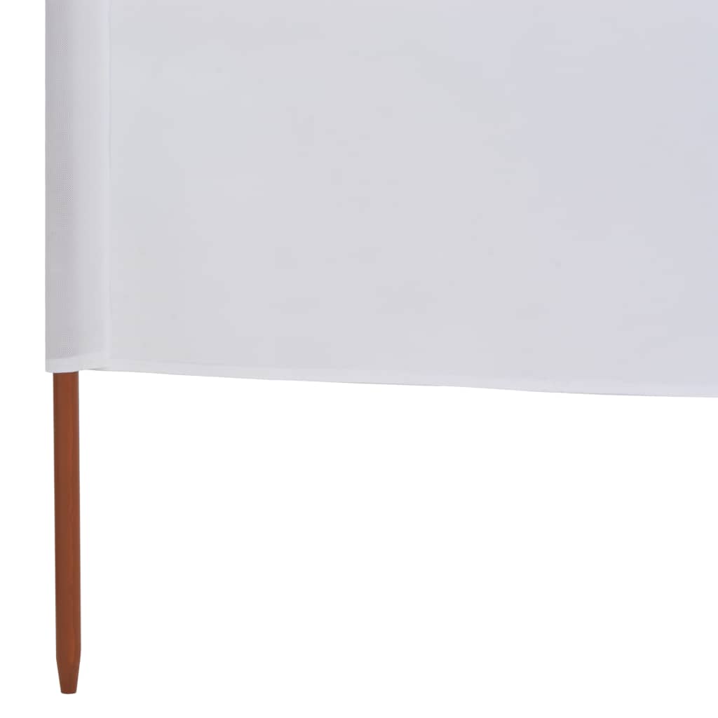 vidaXL Parawan 3-skrzydłowy z tkaniny, 400 x 120 cm, biały