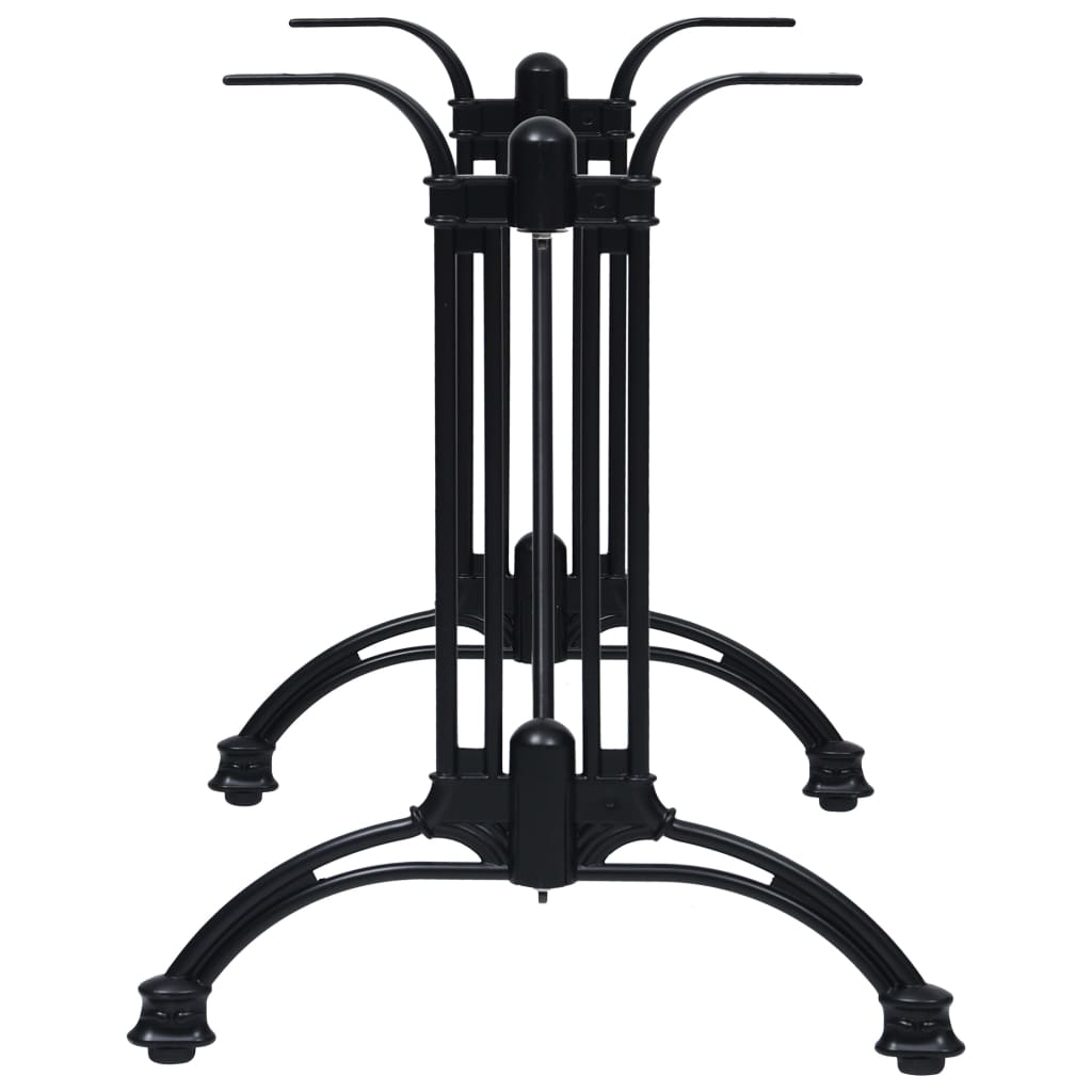 vidaXL Noga do stolika bistro, czarna, 93x60x72 cm, odlew aluminiowy