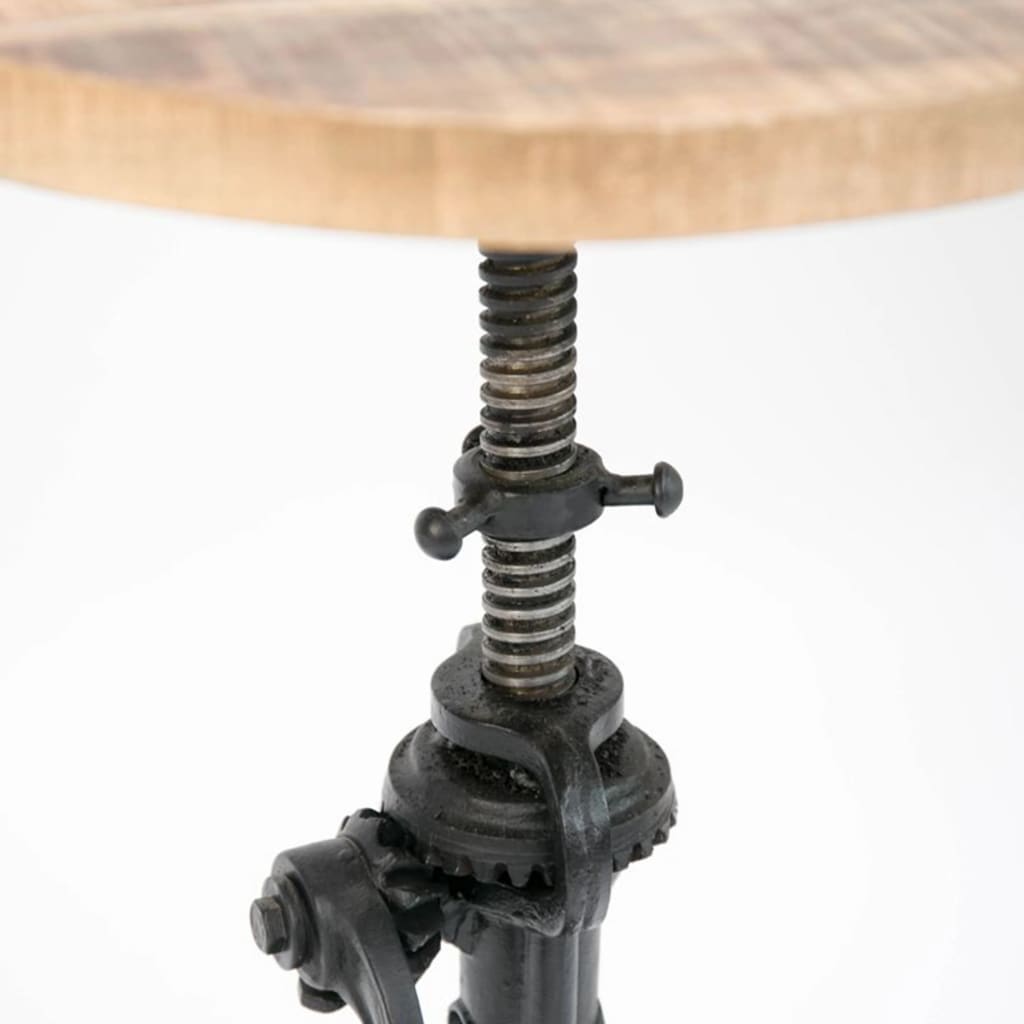 LABEL51 Stołek/stolik boczny, 32x32x48-65 cm, drewniano-czarny