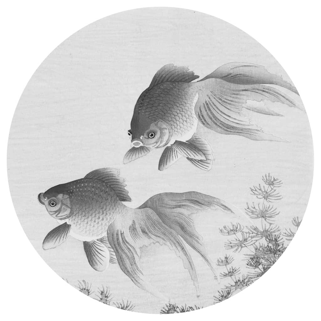 WallArt Okrągła fototapeta Two Goldfish, 142,5 cm