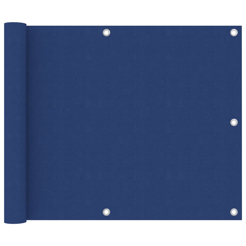 vidaXL Parawan balkonowy, niebieski, 75x600 cm, tkanina Oxford