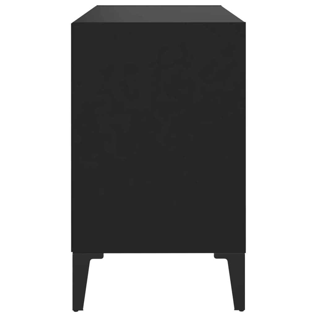 vidaXL Szafka TV z metalowymi nóżkami, czarna, 69,5x30x50 cm