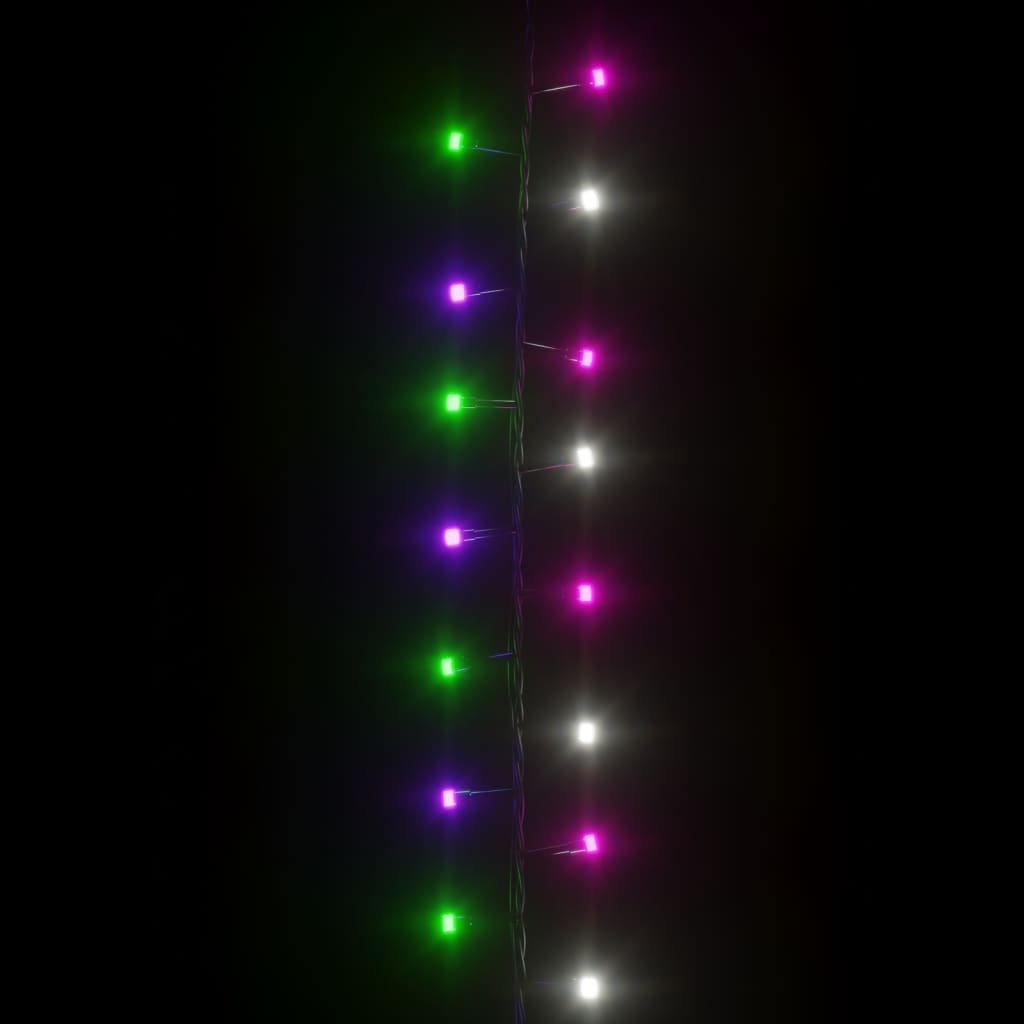 vidaXL Sznur LED, 400 diod, gęsto rozmieszczone, pastelowe, 13 m, PVC