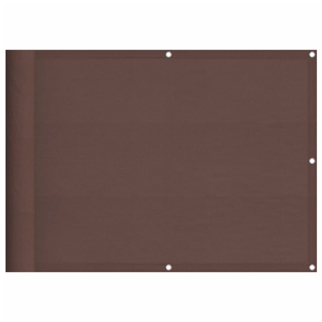 vidaXL Parawan balkonowy, brązowy, 75x700 cm, 100% poliester Oxford