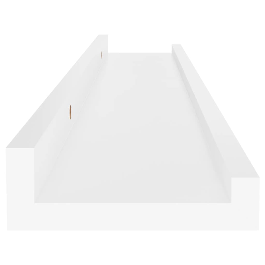 vidaXL Półki ścienne, 4 szt., białe, 60x9x3 cm